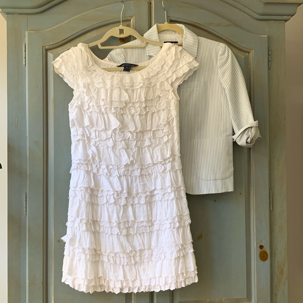 French Connection Scalloped Lace Mini Dress